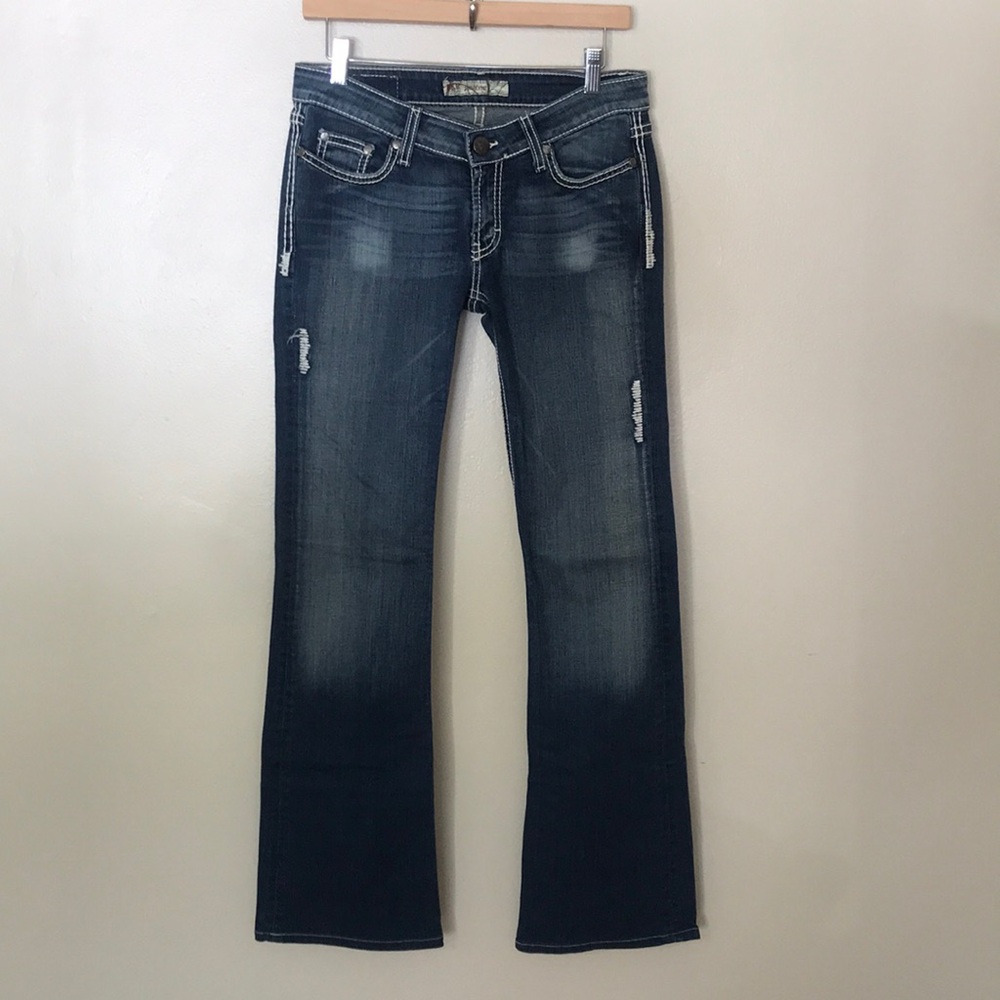 BKE Dark Blue Boot Cut Jeans 28XL